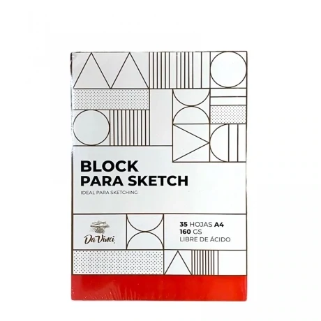 Block Da Vinci para Sketch A4 160grs 35 Hojas