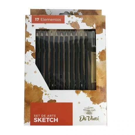 Set de Arte Sketch Da Vinci 17 elementos