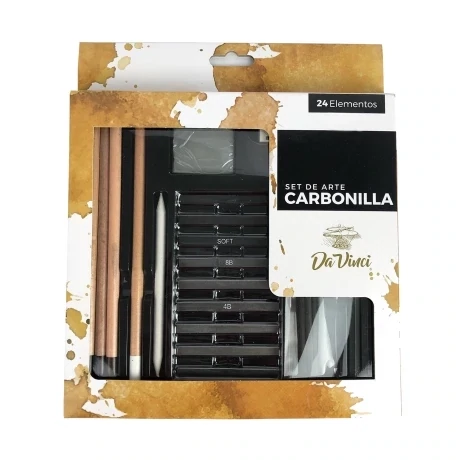 Set de Arte Carbonilla Da Vinci 24 elementos