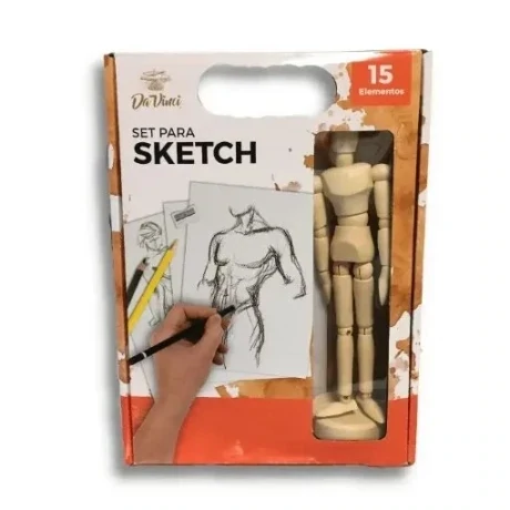 Set de Arte Sketch Da Vinci 15 elementos