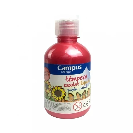 Témpera Campus Metálica 250 ml - Rojo Metálico