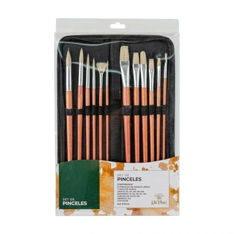 Set de 12 Pinceles Da Vinci + estuche