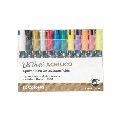 Marcador DaVinci Acrilico 1mm x 12
