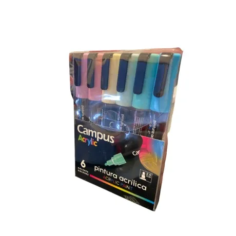 Marcador Campus Acrylic x 6 pastel