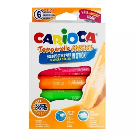 Tempera Carioca Temperello Neón x 6