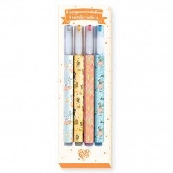 Pack 4 rotuladores metalizado decorados