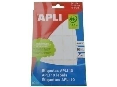 Etiquetas blancas Apli 20x50 mm 150 unidades