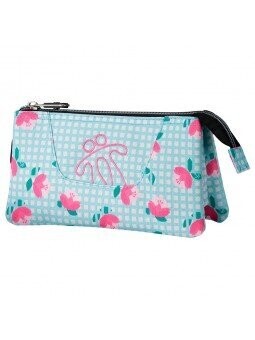 Estuche Totto flores triple