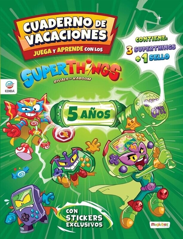 Cuaderno vacaciones 2º infantil Superthings
