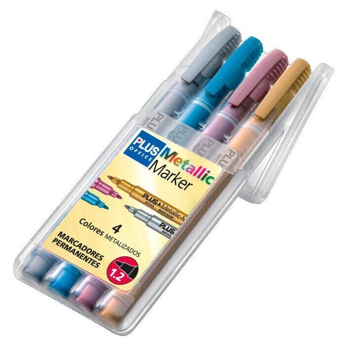 Pack 4 rotuladores metalizado