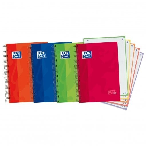 CUaderno OXFORD hojas de colores tamaño folio