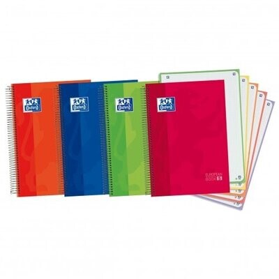 CUaderno OXFORD hojas de colores tamaño folio