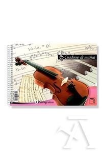 Cuaderno de pentagramas líneas más separadas
