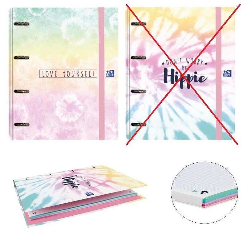 Carpeta clasificadora 4 anillas Oxford love yourself