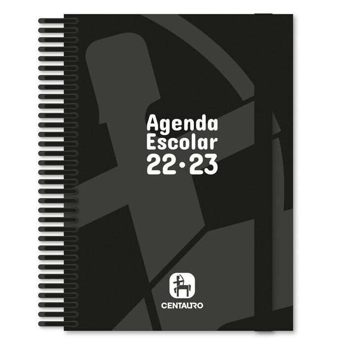 Agenda 4º tapa cartón Centauro semana vista negro