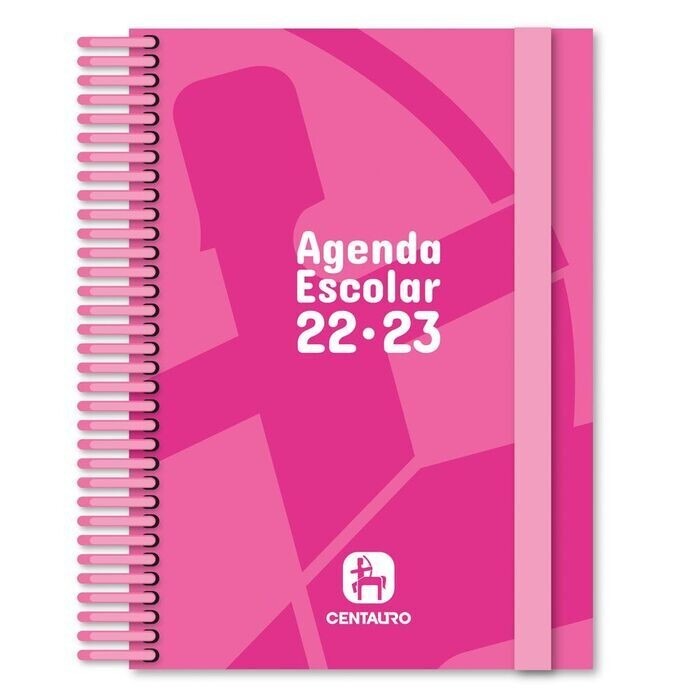 Agenda 4º tapa cartón Centauro semana vista rosa