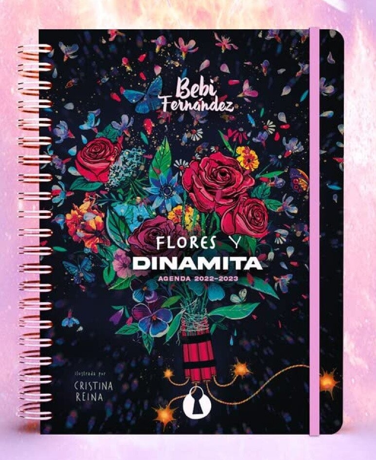 Agenda 4º tapa cartón Flores y Dinamita semana vista