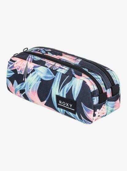 Estuche Roxy flores azul y rosa doble