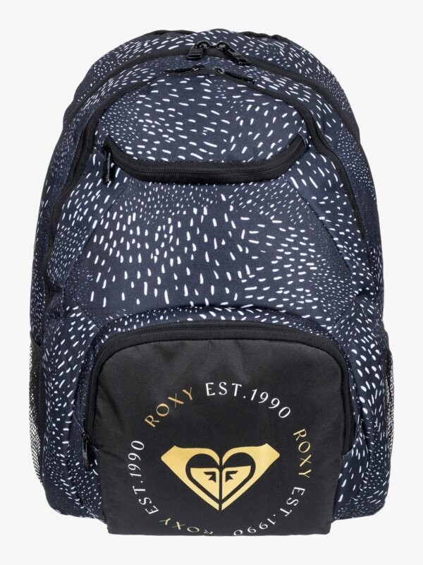 Mochila Roxy estamapado banco y negro