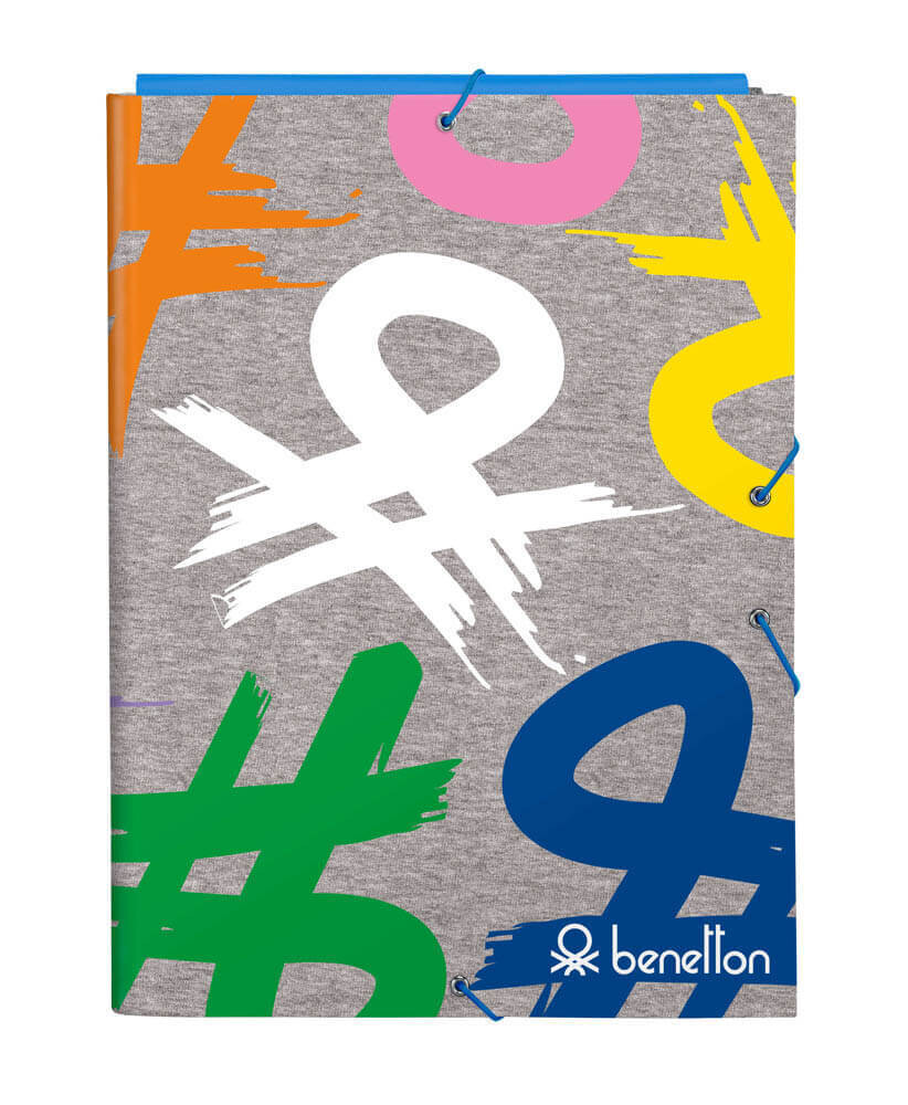 Carpeta cartón duro Benetton colores