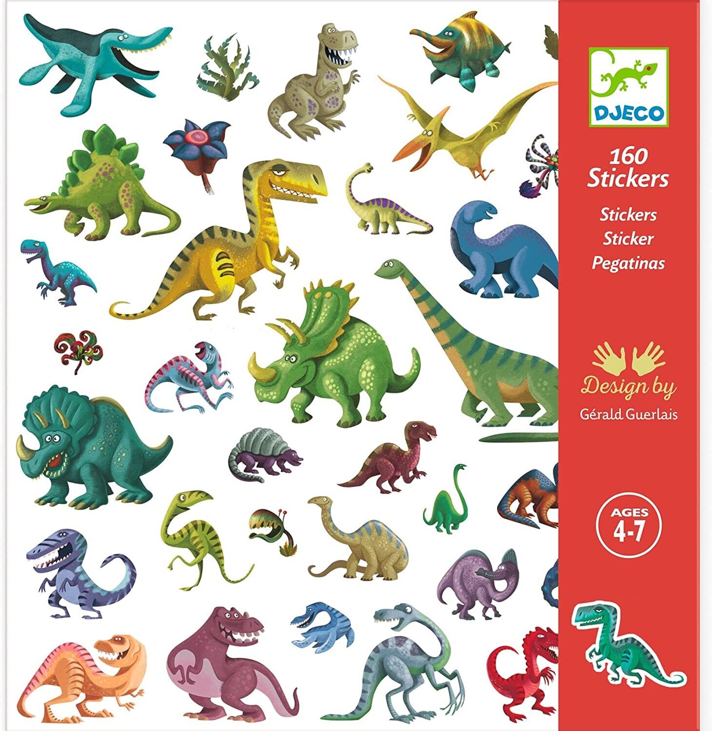 160 pegatinas. Dinosaurios