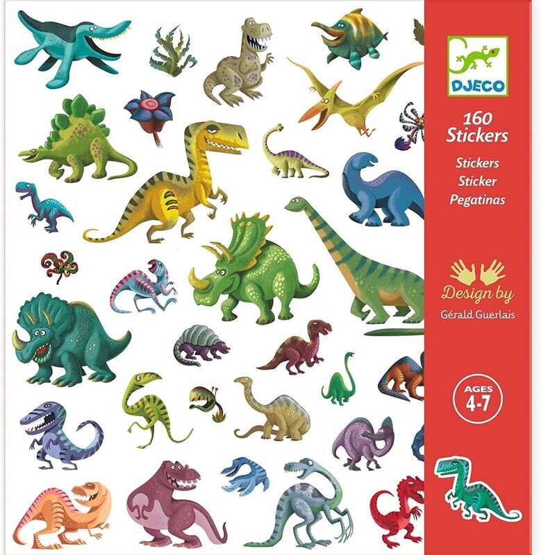 160 pegatinas. Dinosaurios