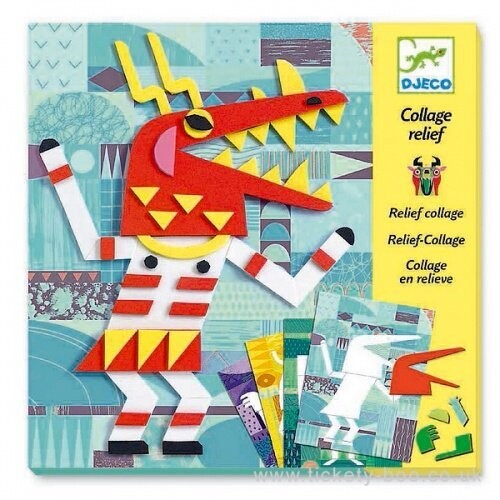 Collage en relieve. Galería de monstruos