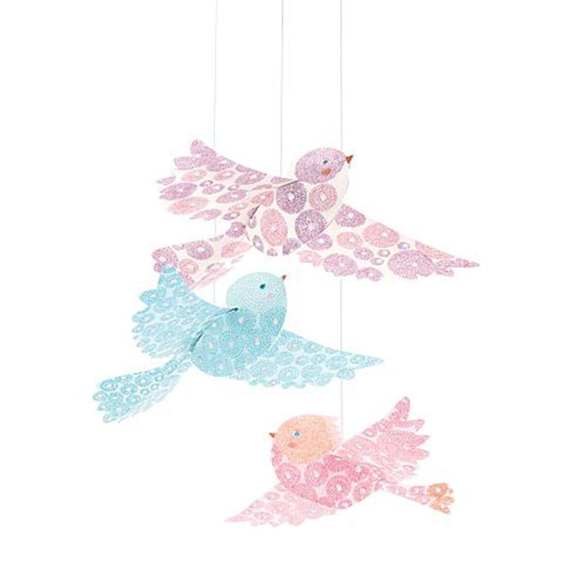 Oiseaux paillettes. Decoraciones para colgar