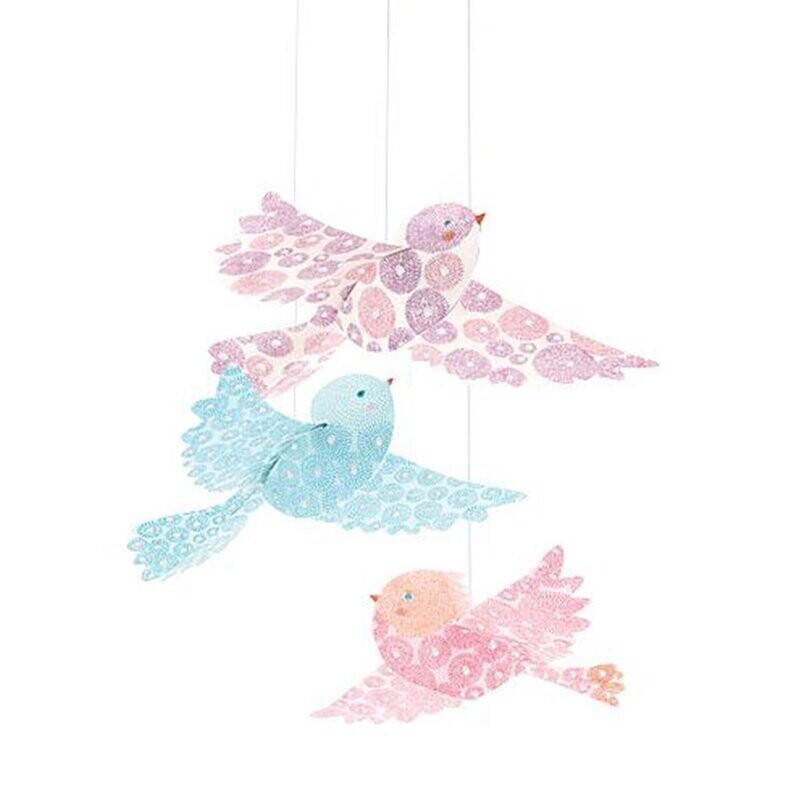 Oiseaux paillettes. Decoraciones para colgar