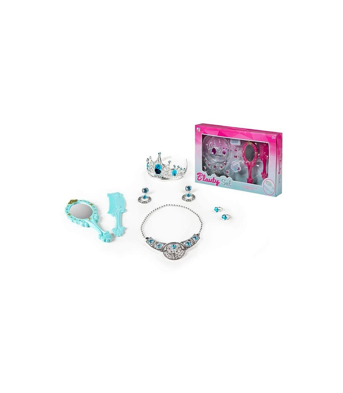 Set de joyas y accesorios de princesa. Color rosa