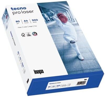 PAQUETE FOLIOS 500 A4 TECNO PRO LASER INAPA