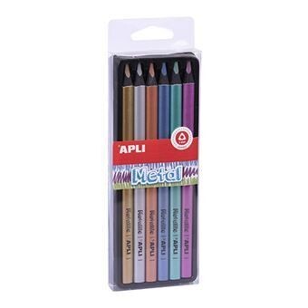 6 lápices Jumbo en colores metal
