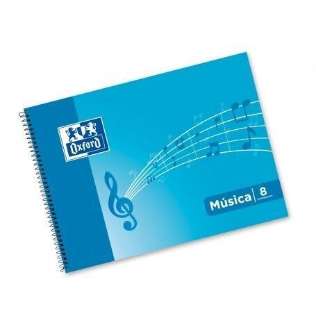 Cuaderno de pentagramas Oxford líneas juntas