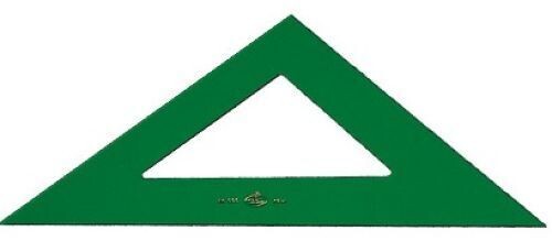 ESCUADRA FABER-CASTELL 28CM METACRILATO VERDE SIN GRADUAR