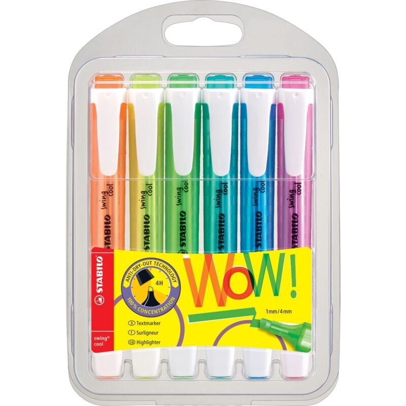 Pack 6 Stabilo swing cool