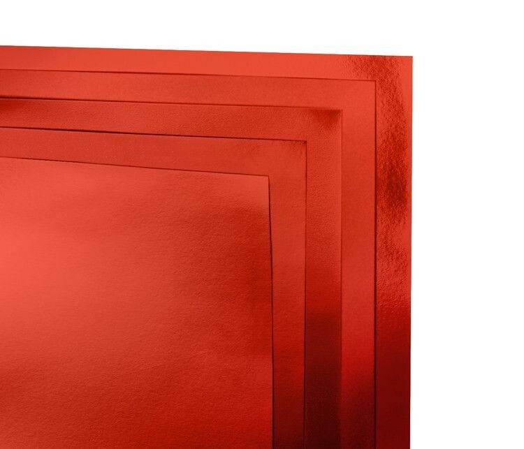 Cartulina 50x65 metalizado rojo