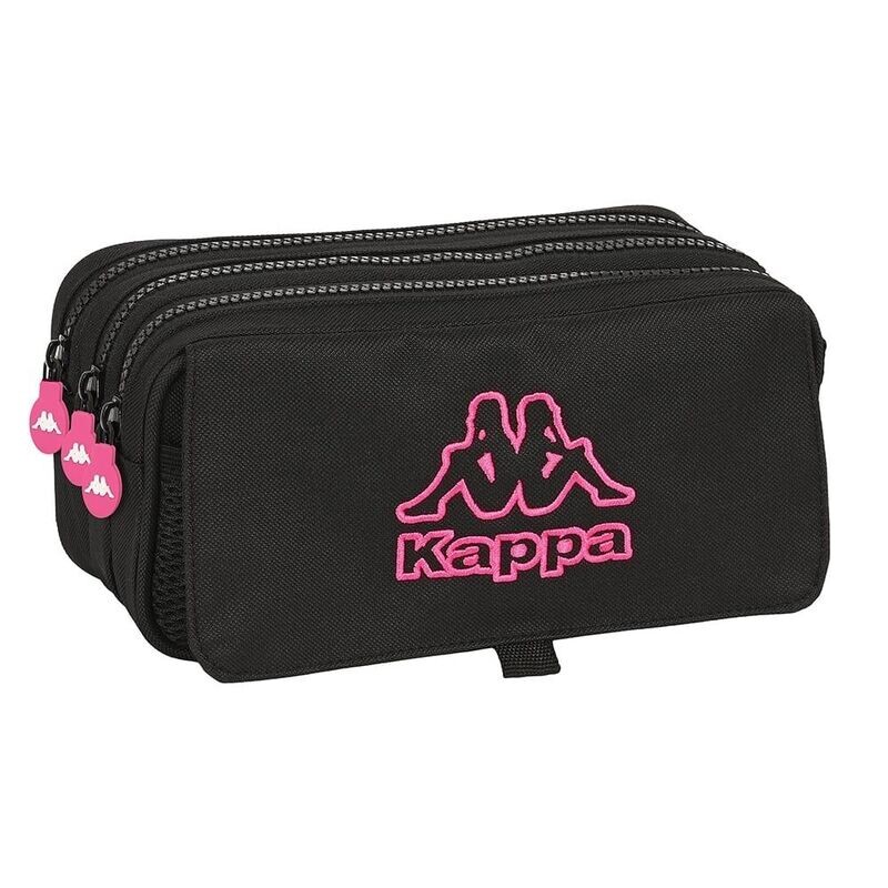 Estuche triple Kappa BLACK AND PINK
