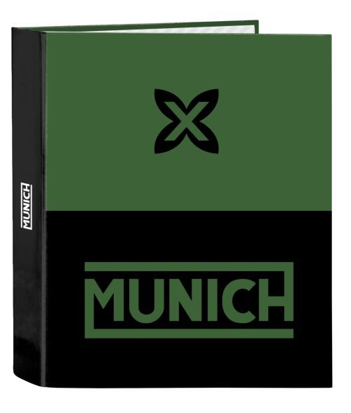 CARPETA FOLIO 4 ANILLAS 35MM LOMO ANCHO MUNICH CAVIAR 27x33x6cm