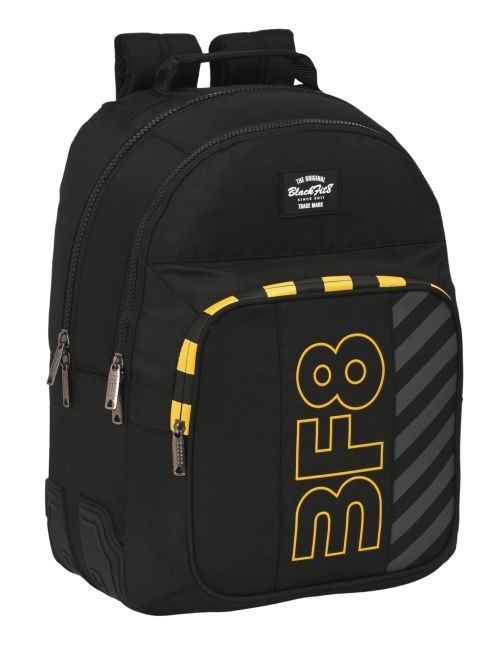 MOCHILA DOBLE ADAPTABLE CARRO RECICLADO BLACKFIT8 ZONE 32x42x15cm