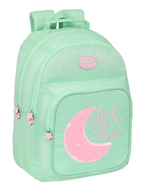 MOCHILA DOBLE ADAPTABLE CARRO RECICLADO BLACKFIT8 MOON 32x42x15CM