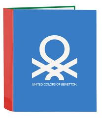 Carpeta anillas 40mm United colors of benetton AZUL Y VERDE