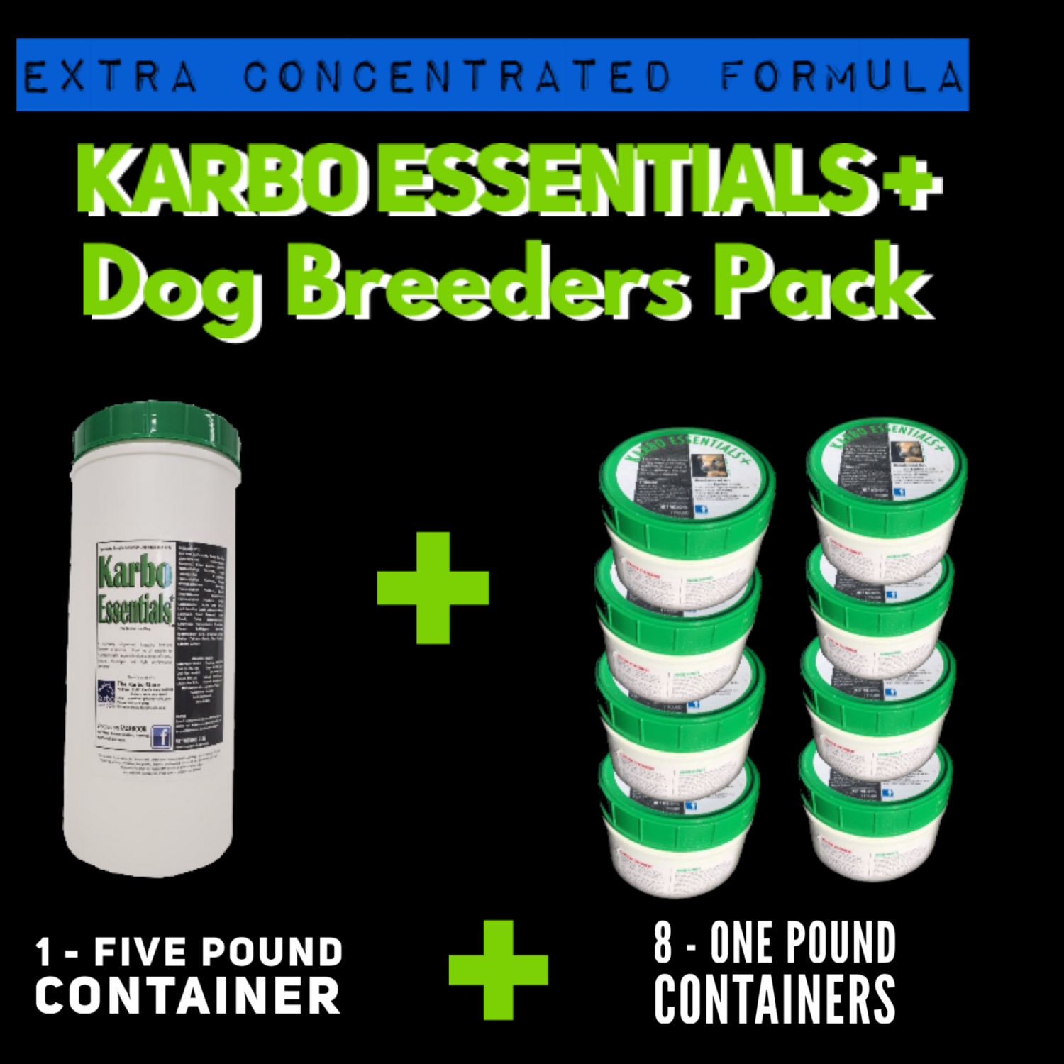 Canine Breeders Pack (One 5-Pound Container  PLUS Eight 1-Pound)