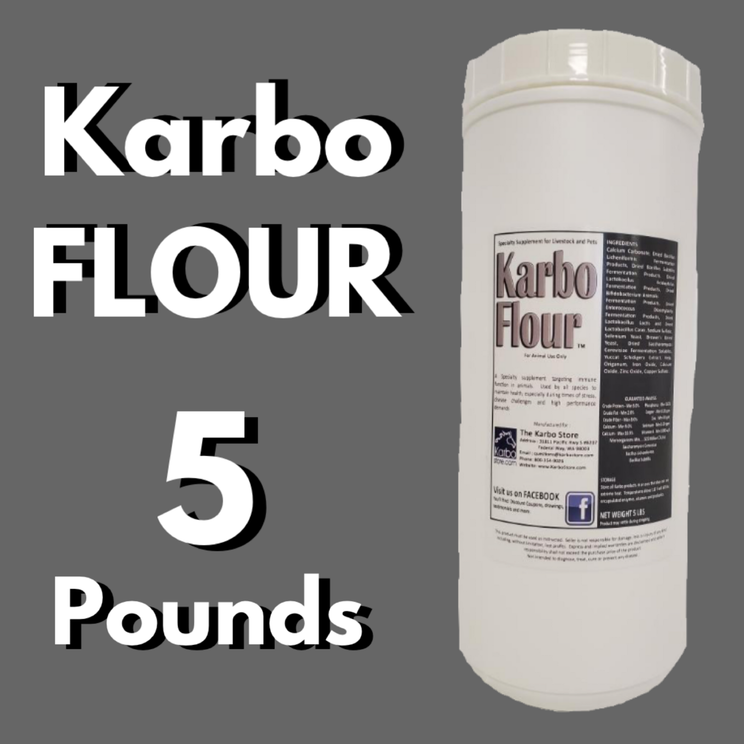 Karbo Flour+ (5 Pound Container)