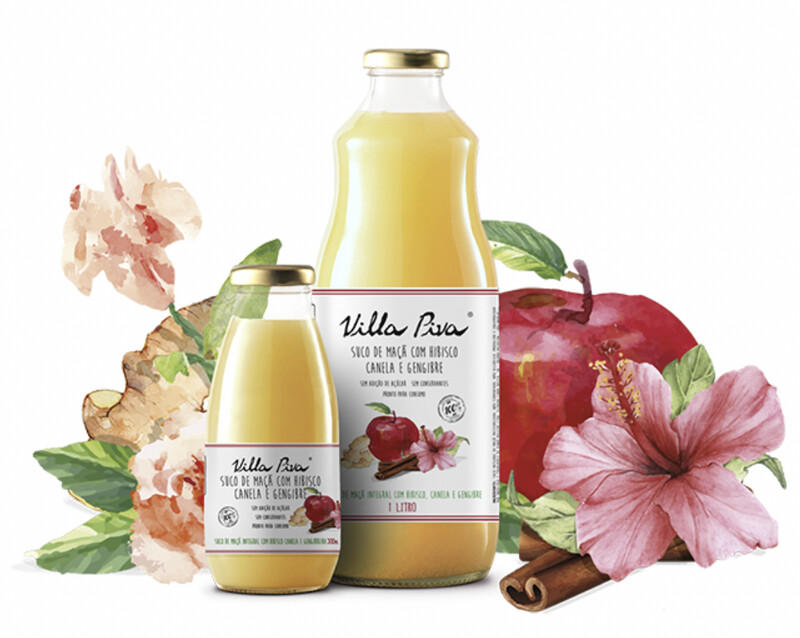 Jus Pomme à l'hibiscus, cannelle et gingembre - 300ml