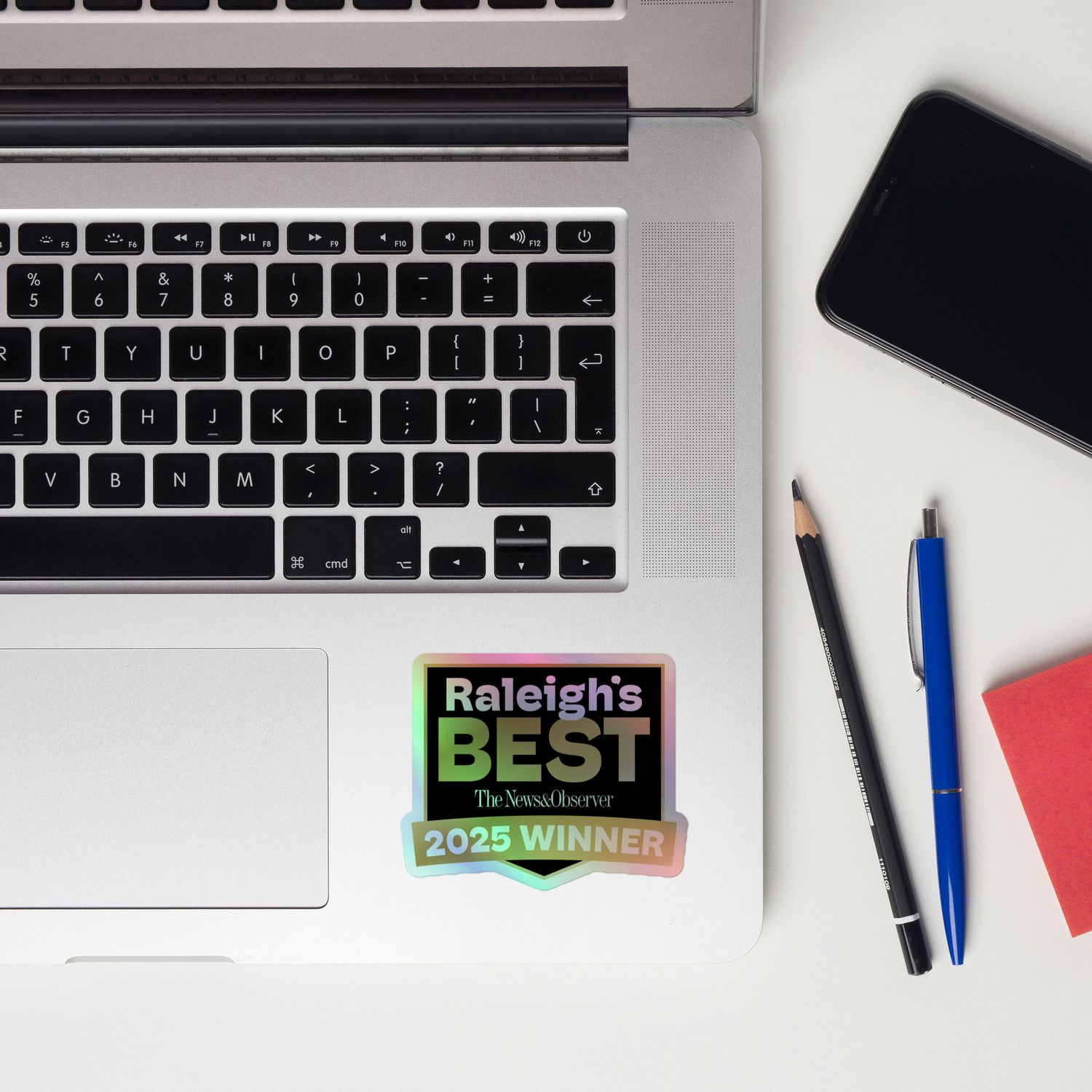 Kiss-Cut Holographic Logo Stickers