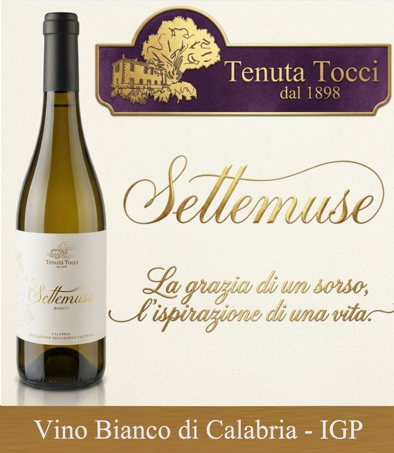 Settemuse Bianco 100% Pecorello IGP Calabria- Confezione da 6 Bottiglie 0,75L - Settemuse Bianco 100% Pecorello IGP Calabria- Confezione da 6 Bottiglie 0,75L -