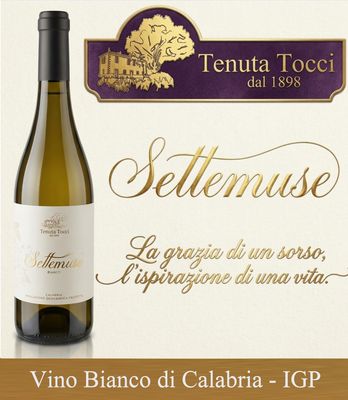 Settemuse  Bianco 100% Pecorello IGP Calabria- Confezione da 6 Bottiglie 0,75L -