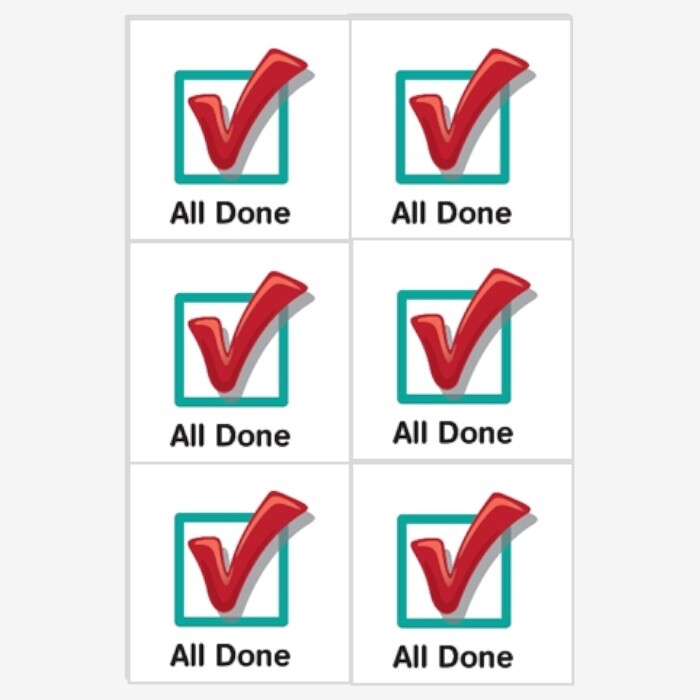 6 "All Done" checkmarks