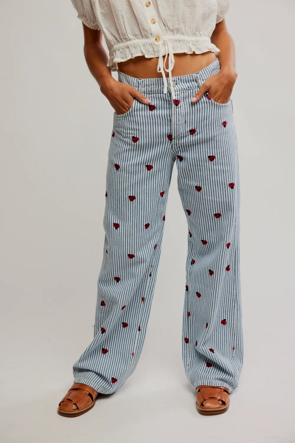 Free people BUGGED OUT STRAIGHT LEG / LADY LUCK