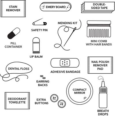 Red Glitter Minimergency Kit